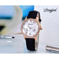 Stainless Steel Automatic Watches with Genuine Leather Watchband